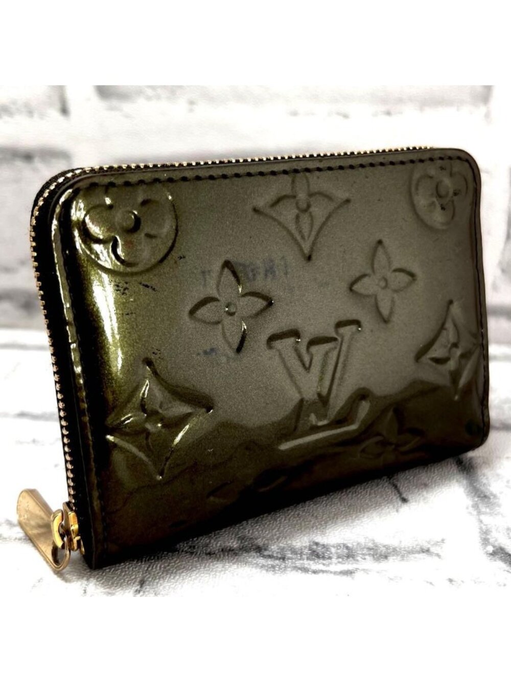 Louis Vuitton Limited Vernis Zippy Coin Purse Vert Blanc